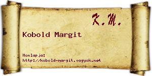 Kobold Margit névjegykártya